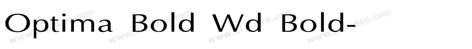 Optima Bold Wd Bold字体转换
